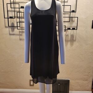 Black Layered Midi Dress